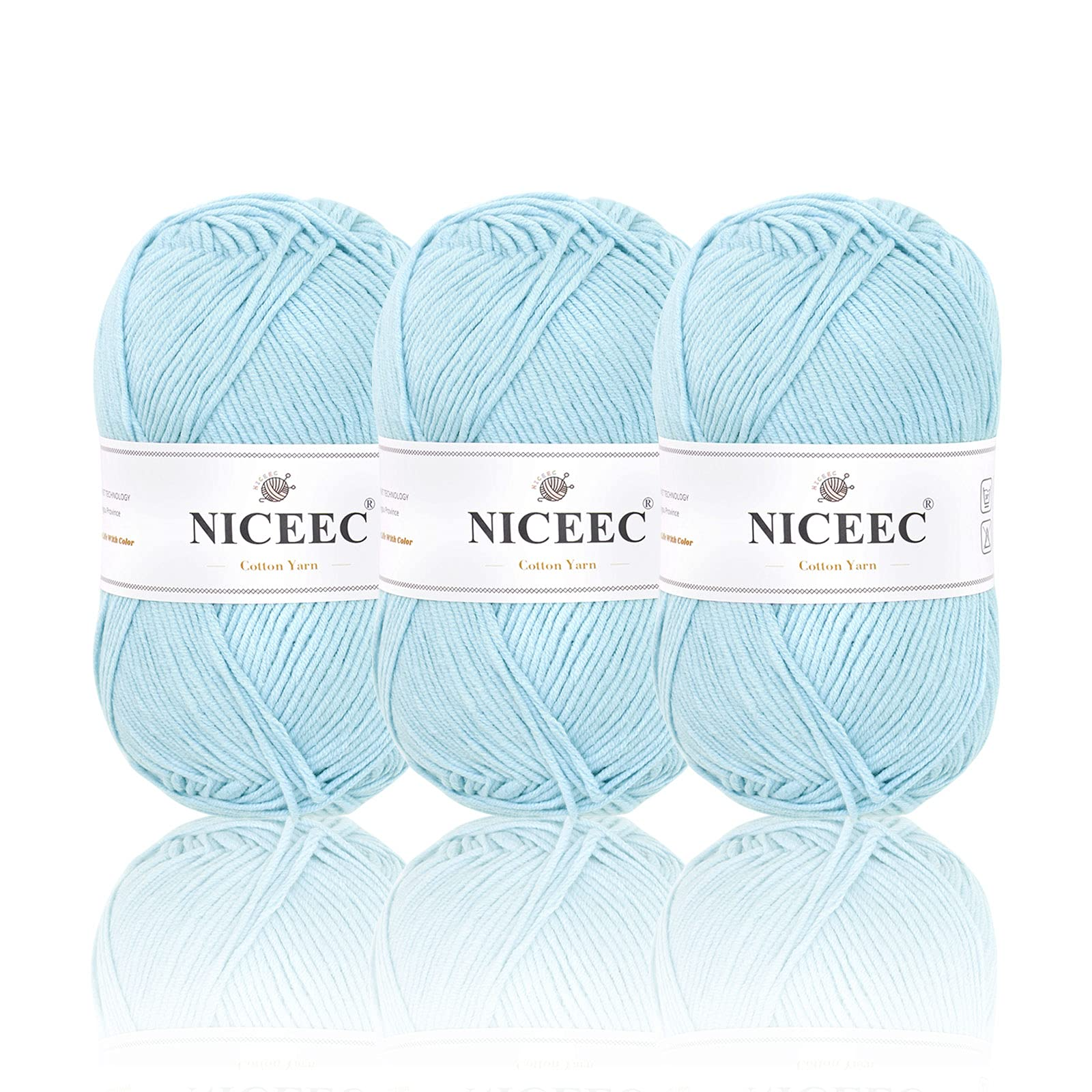 3 Skeins Soft Cotton Yarn 5ply Baby Cotton Yarn – NICEEC